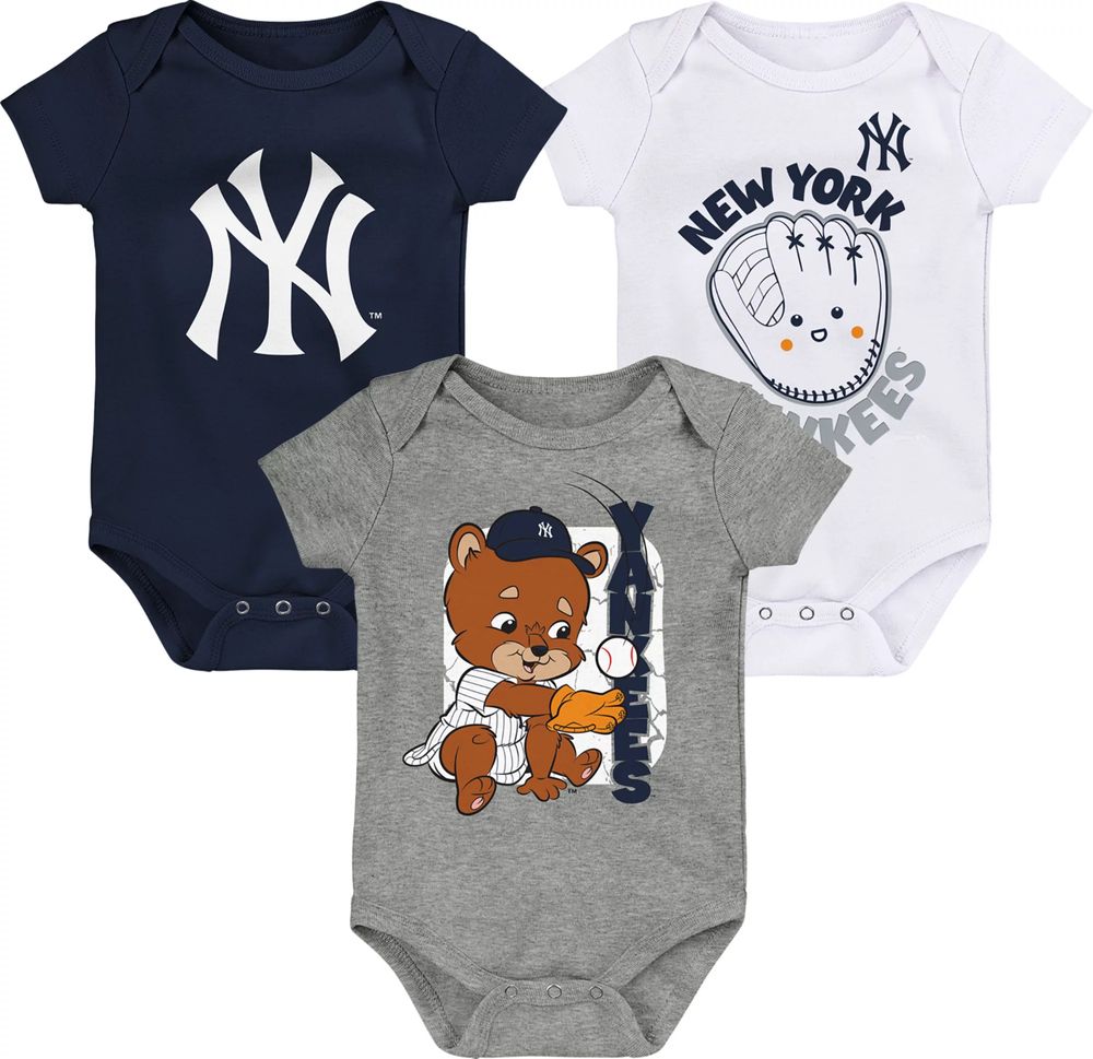 Dick's Sporting Goods MLB Team Apparel Infant New York Yankees 3-Pack  Creeper Set