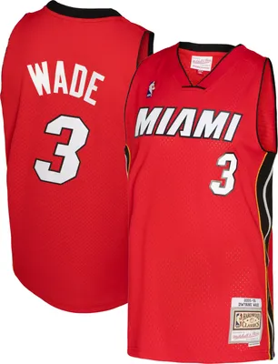 Mitchell & Ness Men's 2005 Miami Heat Dwyane Wade Red Hardwood Classics Swingman Jersey