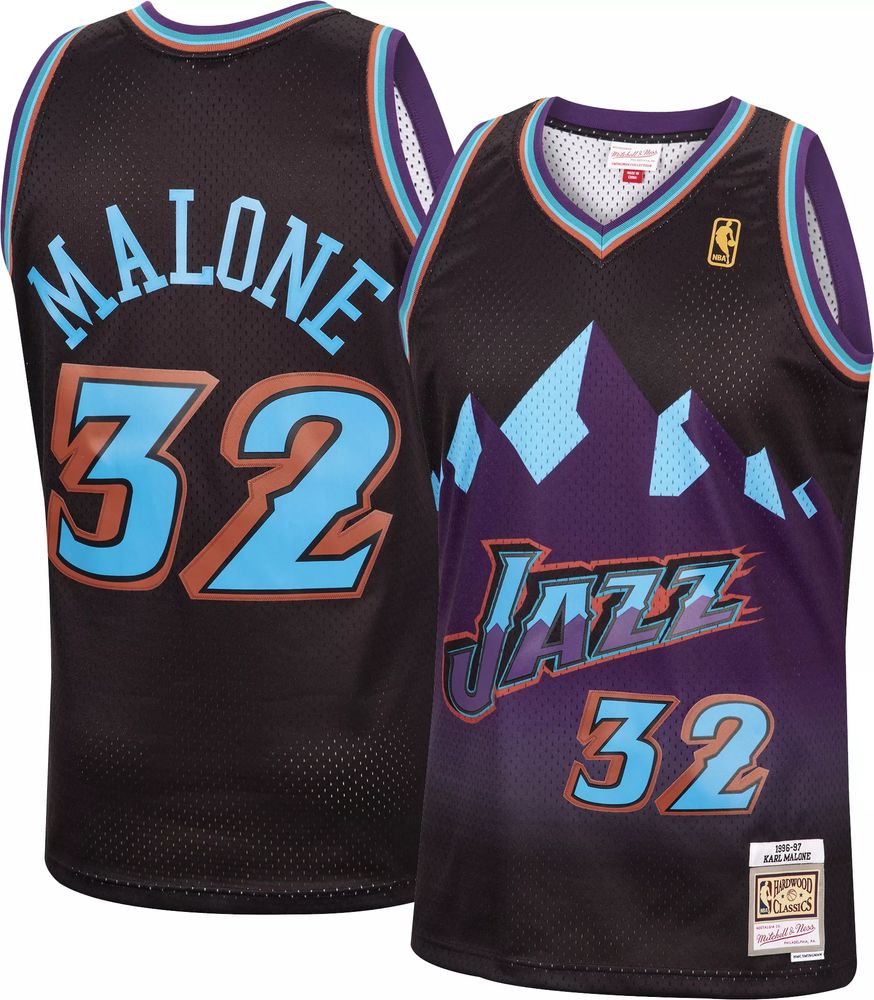 Utah Jazz Karl Malone Hardwood Classics Player Edition Jersey