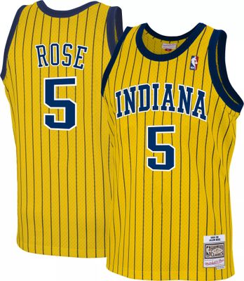 Mitchell & Ness Men's 1999 Indiana Pacers Derrick Rose #5 Yellow Hardwood Classics Swingman Jersey