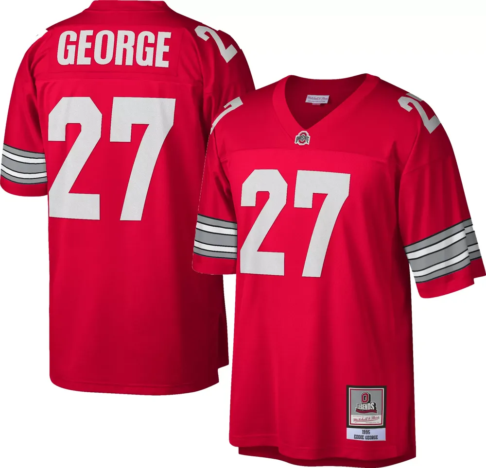 Mitchell & Ness Men's Big & Tall Ohio State Buckeyes Eddie George #27 1995 Scarlet Jersey