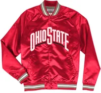 Mitchell & Ness Men's Ohio State Buckeyes Scarlet Lightweight Satin Jacket