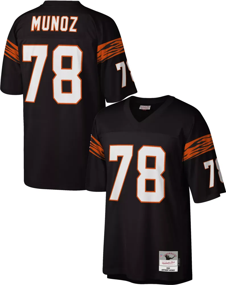 Mitchell & Ness Men's Cincinnati Bengals Anthony Munoz #78 1989 Black Throwback Jersey