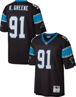 Mitchell & Ness Men's Carolina Panthers Kevin Greene #91 1996 Black Throwback Jersey