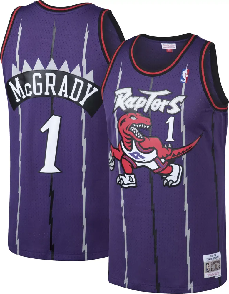 Mitchell & Ness Men's Toronto Raptors Tracy Mcgrady #1 Purple Hardwood Classics Jersey