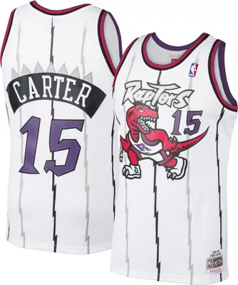 Mitchell & Ness Men's Toronto Raptors Vince Carter #15 White Hardwood Classics Swingman Jersey