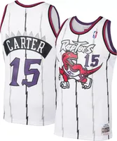 Mitchell & Ness Men's Toronto Raptors Vince Carter #15 White Hardwood Classics Swingman Jersey