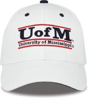 The Game Men's Ole Miss Rebels White Bar Adjustable Hat