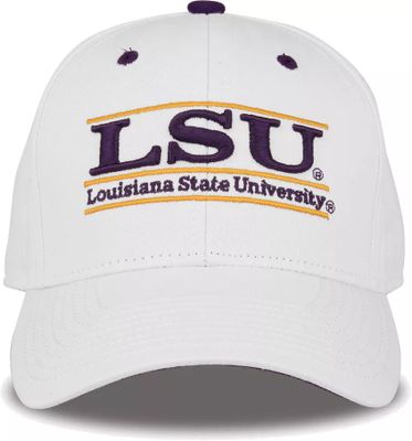 The Game Men's LSU Tigers White Bar Adjustable Hat