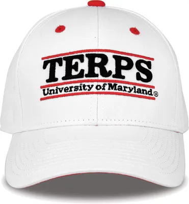 The Game Men's Maryland Terrapins White Bar Adjustable Hat