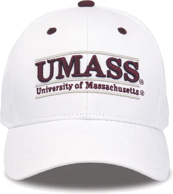 The Game Men's UMass Minutemen White Bar Adjustable Hat