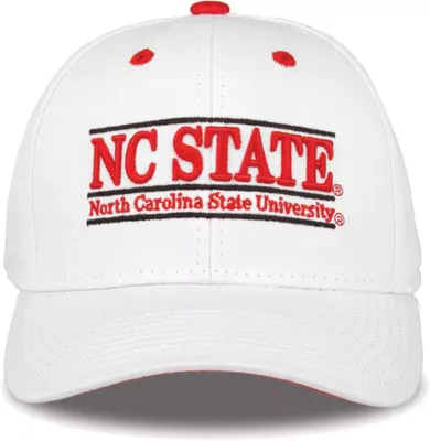 The Game Men's NC State Wolfpack White Bar Adjustable Hat