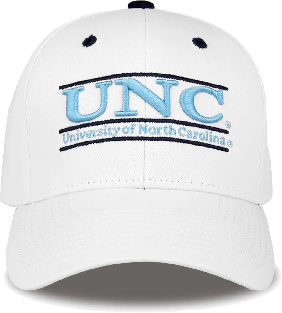 The Game Men's North Carolina Tar Heels White Bar Adjustable Hat