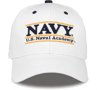 The Game Men's Navy Midshipmen White Bar Adjustable Hat