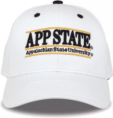 The Game Men's Appalachian State Mountaineers White Bar Adjustable Hat