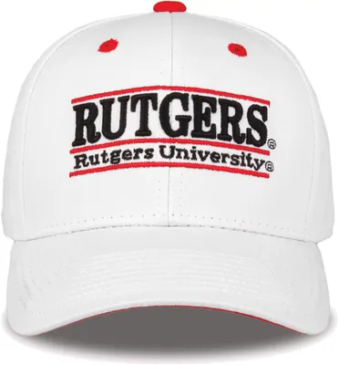 The Game Men's Rutgers Scarlet Knights White Bar Adjustable Hat