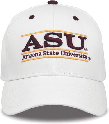 The Game Men's Arizona State Sun Devils White Bar Adjustable Hat