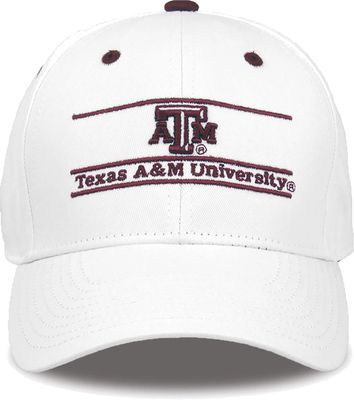 The Game Men's Texas A&M Aggies White Bar Adjustable Hat