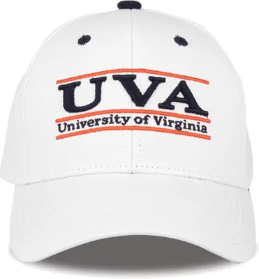 The Game Men's Virginia Cavaliers White Bar Adjustable Hat