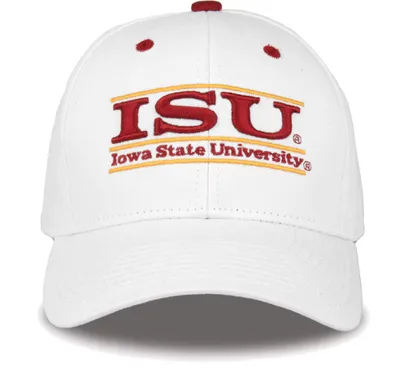 The Game Men's Iowa State Cyclones White Bar Adjustable Hat