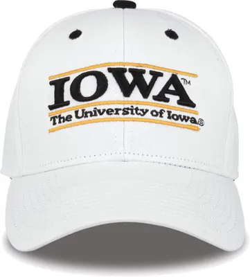 The Game Men's Iowa Hawkeyes White Bar Adjustable Hat