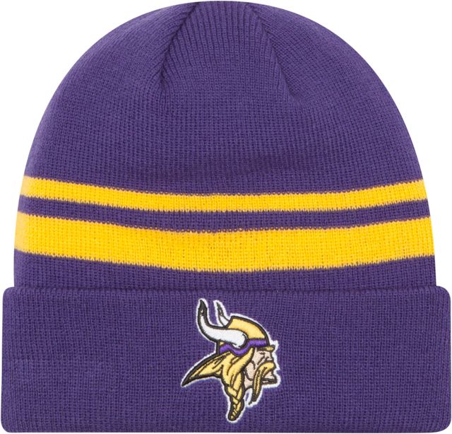 Men's New Era Gold/Purple Minnesota Vikings Reversible Cuffed Knit Hat