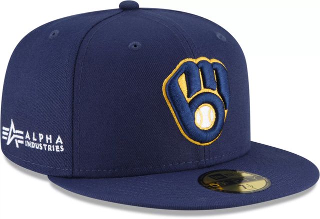 New Era Men's Milwaukee Brewers Navy 9Forty League Adjustable Hat