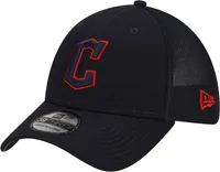 New Era Men's Cleveland Guardians Batting Practice Black 39Thirty Stretch Fit Hat