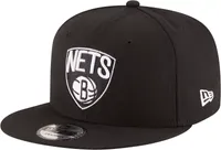 New Era Men's Brooklyn Nets Black 9Fifty Adjustable Hat