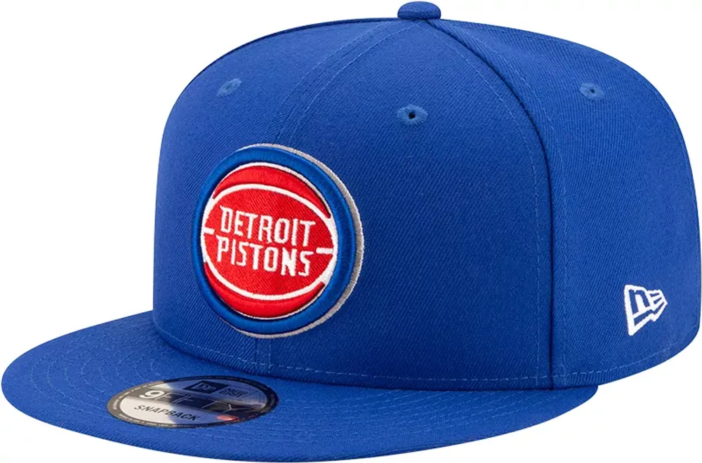 New Era Men's Detroit Pistons Blue 9Fifty Adjustable Hat