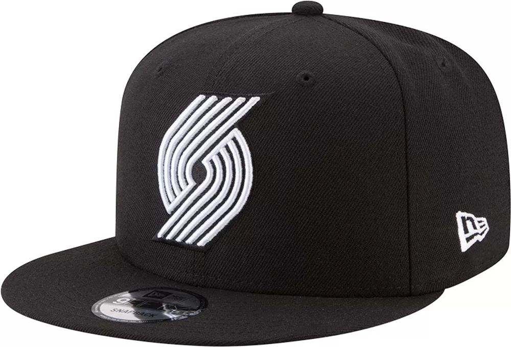 New Era Men's Portland Trail Blazers Black 9Fifty Adjustable Hat