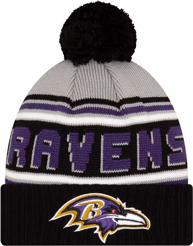 New Era Men's Black Baltimore Ravens Repeat Cuffed Knit Hat with