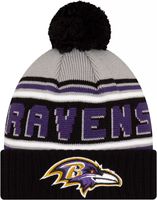 New Era Men's Baltimore Ravens Black Sideline Sport Knit Beanie