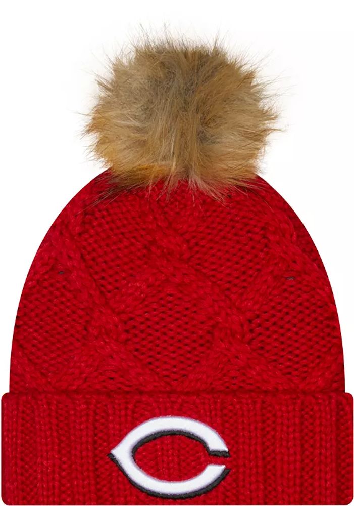 New Era Women's Red Kansas City Chiefs Snowy Cuffed Knit Hat with