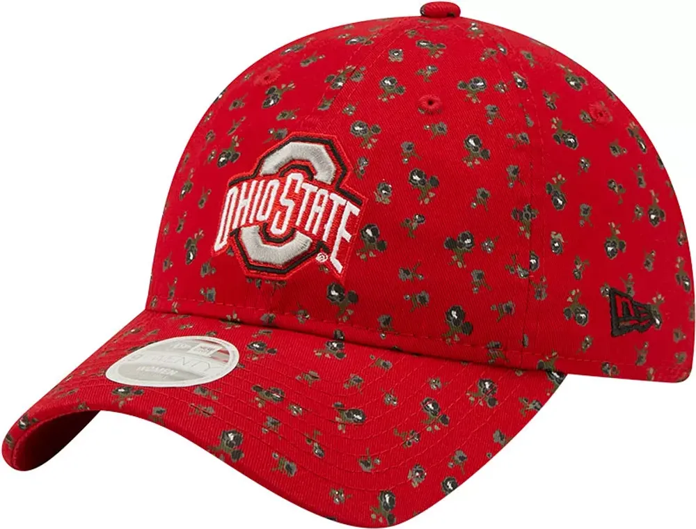 New Era Women's Ohio State Buckeyes Scarlet 9Twenty Floral Adjustable Hat