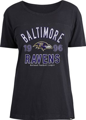 New Era Women's Baltimore Ravens Space Dye Black T-Shirt