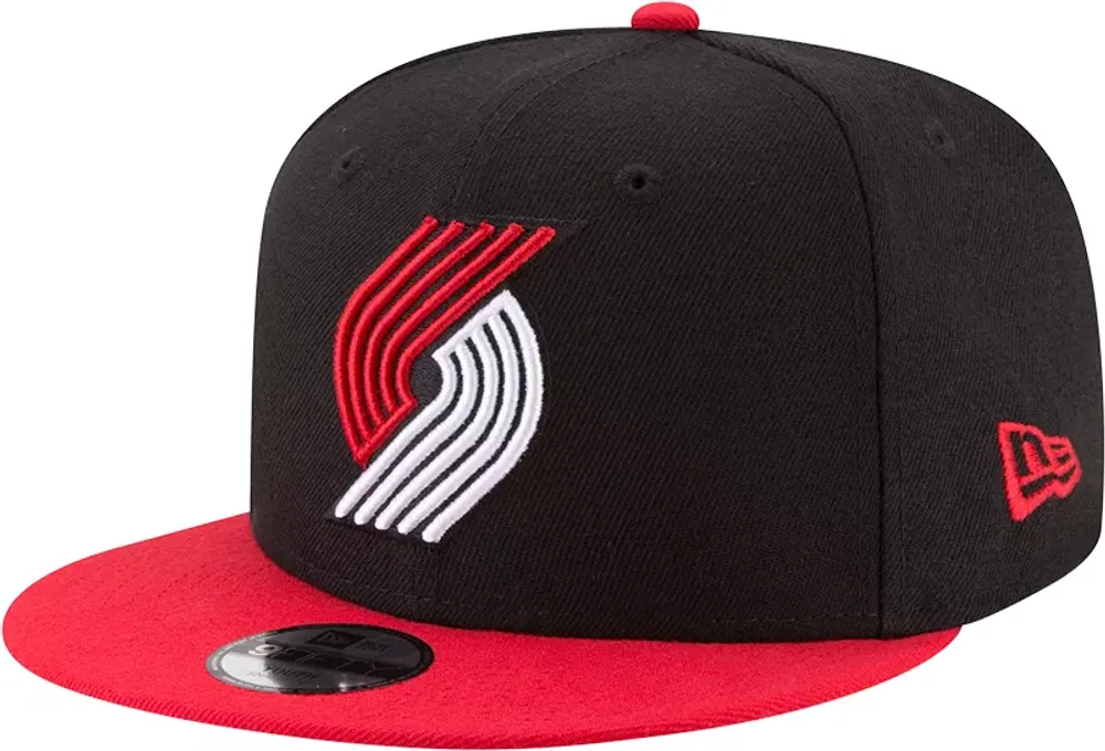 New Era Youth Portland Trail Blazers Black 9Fifty Adjustable Hat