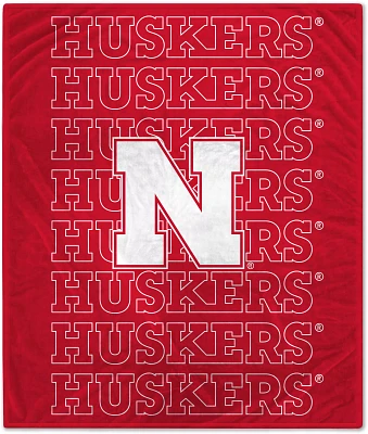 Pegasus Sports Nebraska Cornhuskers 60'' x 70'' Echo Wordmark Blanket