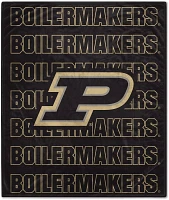 Pegasus Sports Purdue Boilermakers 60'' x 70'' Echo Wordmark Blanket