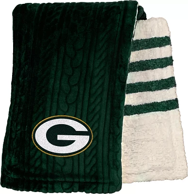 Pegasus Sports Green Bay Packers 60'' x 70'' Embossed Sherpa Stripe Throw Blanket