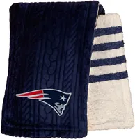 Pegasus Sports New England Patriots 60'' x 70'' Embossed Sherpa Stripe Throw Blanket