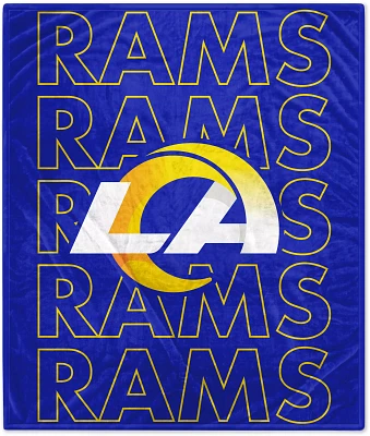 Pegasus Sports Los Angeles Rams 60'' x 70'' Echo Wordmark Blanket