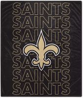 Pegasus Sports New Orleans Saints 60'' x 70'' Echo Wordmark Blanket