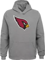 NFL Team Apparel Youth Arizona Cardinals Primary Logo Grey Hoodie