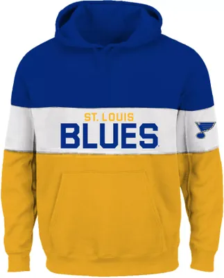 NHL Big & Tall St. Louis Blues Color Block Royal Pullover Hoodie