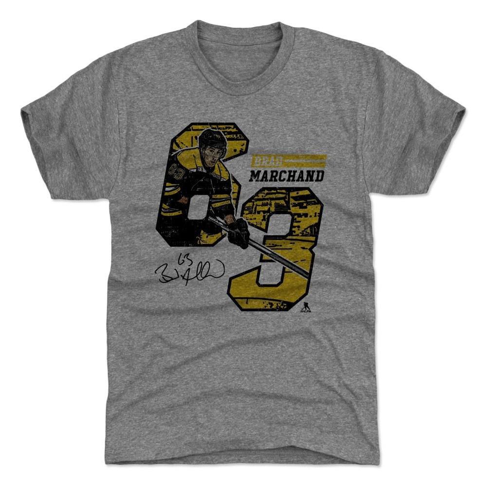 500 Level Brad Marchand Offset Grey T-Shirt