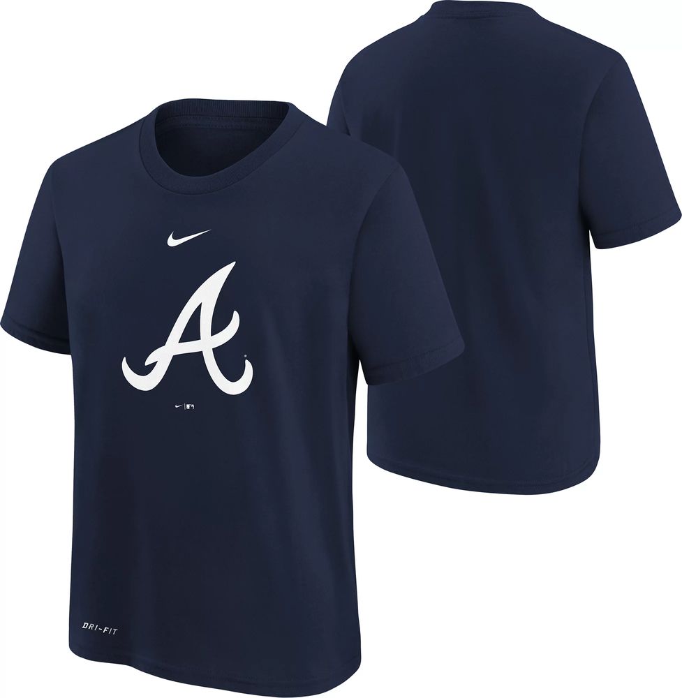 Dick's Sporting Goods Nike Youth Boys' Atlanta Braves Navy Logo Legend  T-Shirt