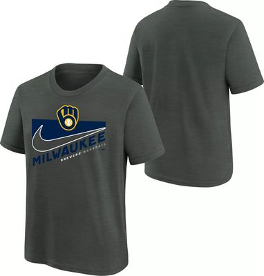 Men's Nike Christian Yelich Gray Milwaukee Brewers Road Authentic Player  Jersey