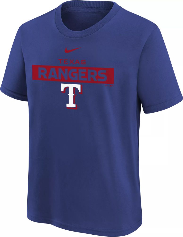 Nike Texas Rangers Blue Breathe Short Sleeve T Shirt