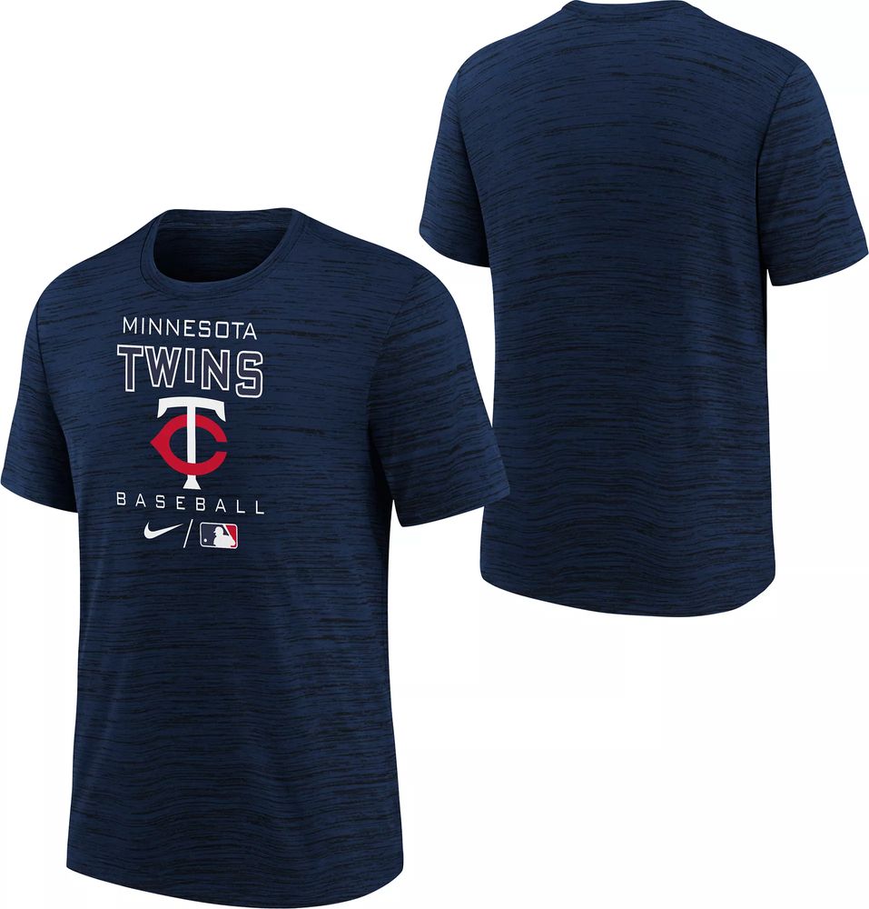 Dick's Sporting Goods Nike Youth Boys' Minnesota Twins Navy Authentic  Collection Velocity T-Shirt
